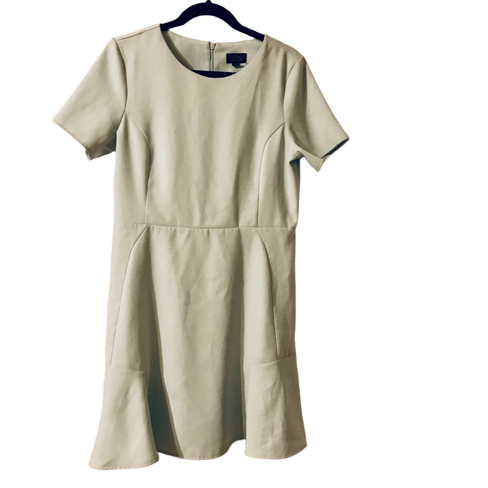 Topshop sea foam green short sleeve dress, Sz 10